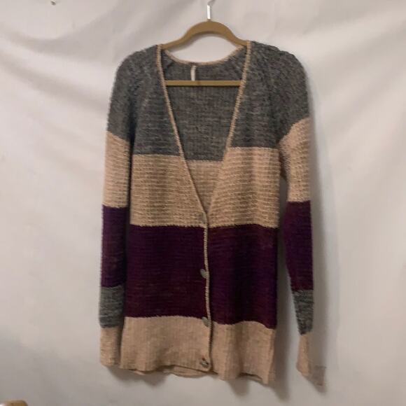 ANTHROPOLOGIE FREE PEOPLE CARDIGAN BUTTON DOWN SWEATER SIZE‎ L - Picture 1 of 5